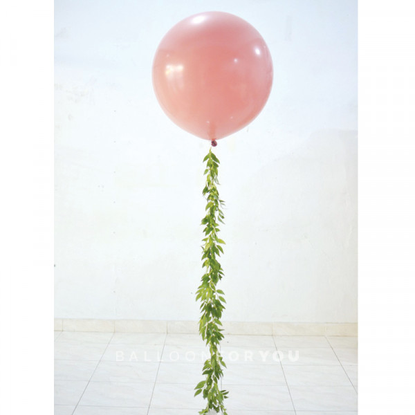 3 Feet Helium Balloon Plain with Leaf