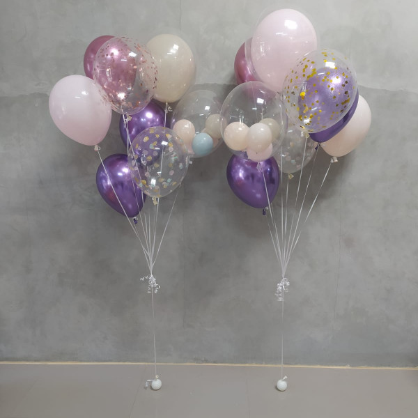 2 Bubble Bouquet Helium