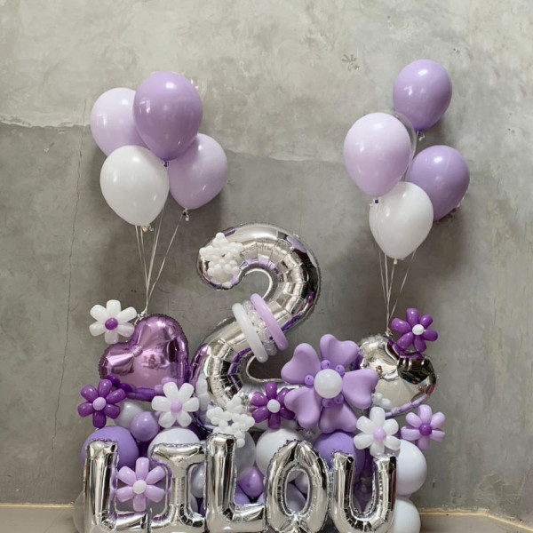 Configuration Flower with Bouquet Helium 