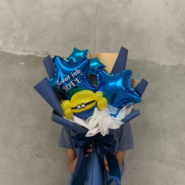 Blue Stars with Minion Art 