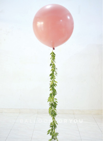 3 Feet Helium Balloon Plain with Leaf