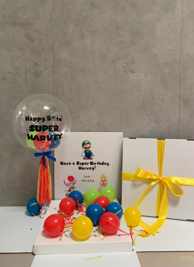 Balloon Box - 18" Deco - 2 Character Printed (Mario)