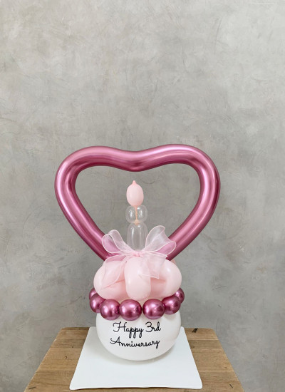 Mini Heart Balloon Cake 