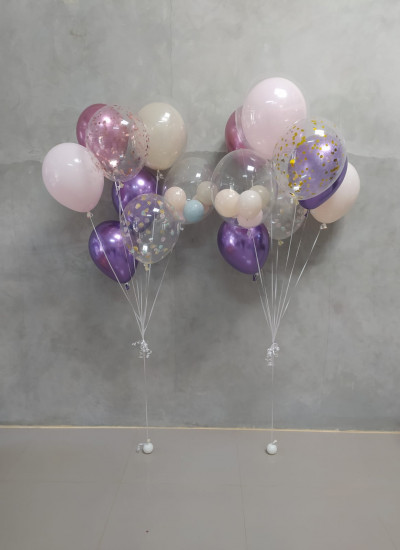 2 Bubble Bouquet Helium