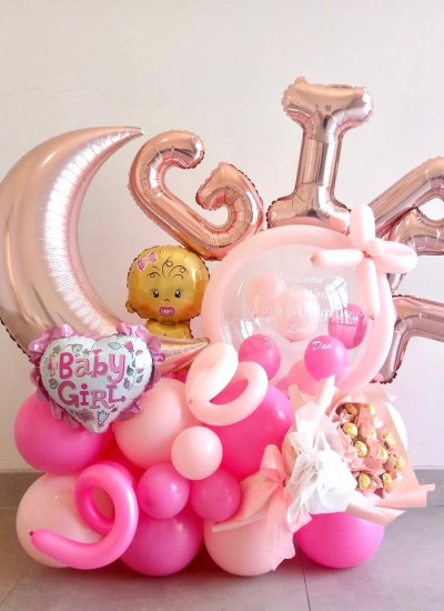 Base Baby Girl with Bouquet Ferrero