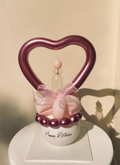 Mini Heart Balloon Cake 