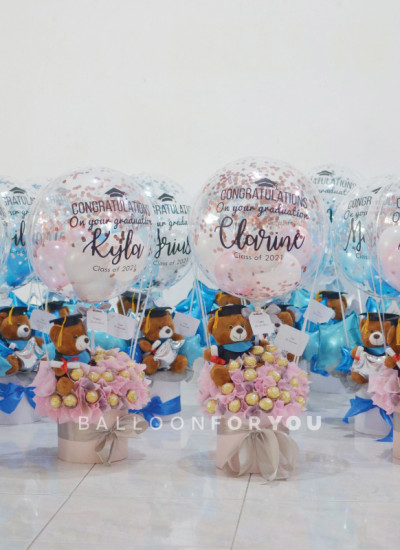 Ferrero Box Bouquet L with Doll - Graduation