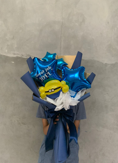 Blue Stars with Minion Art 